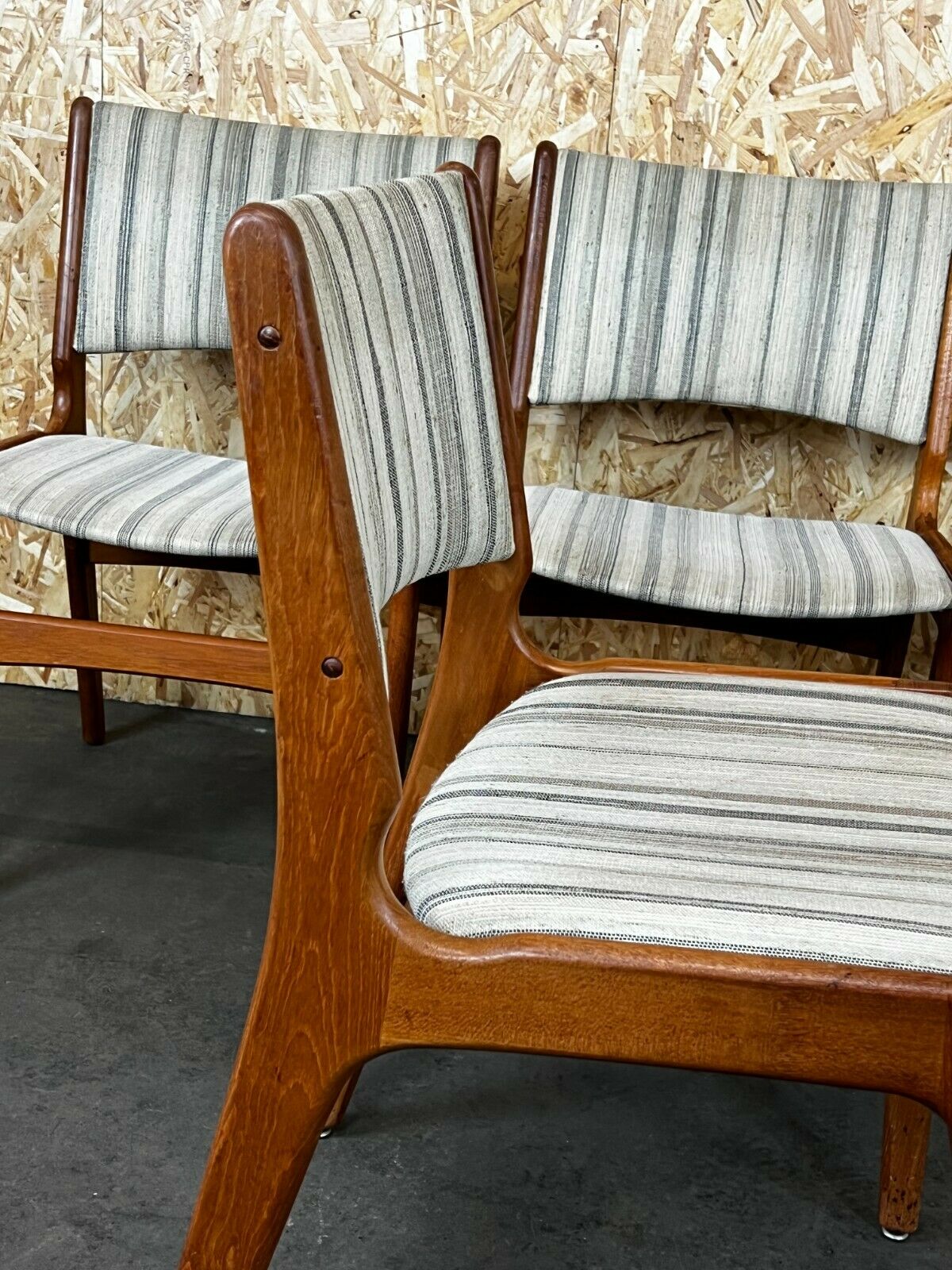 4x 60s 70s teak chairs Chair Dining Chair Henning Kjaernulf Danish 60s
