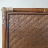 Rattan sofa end side table