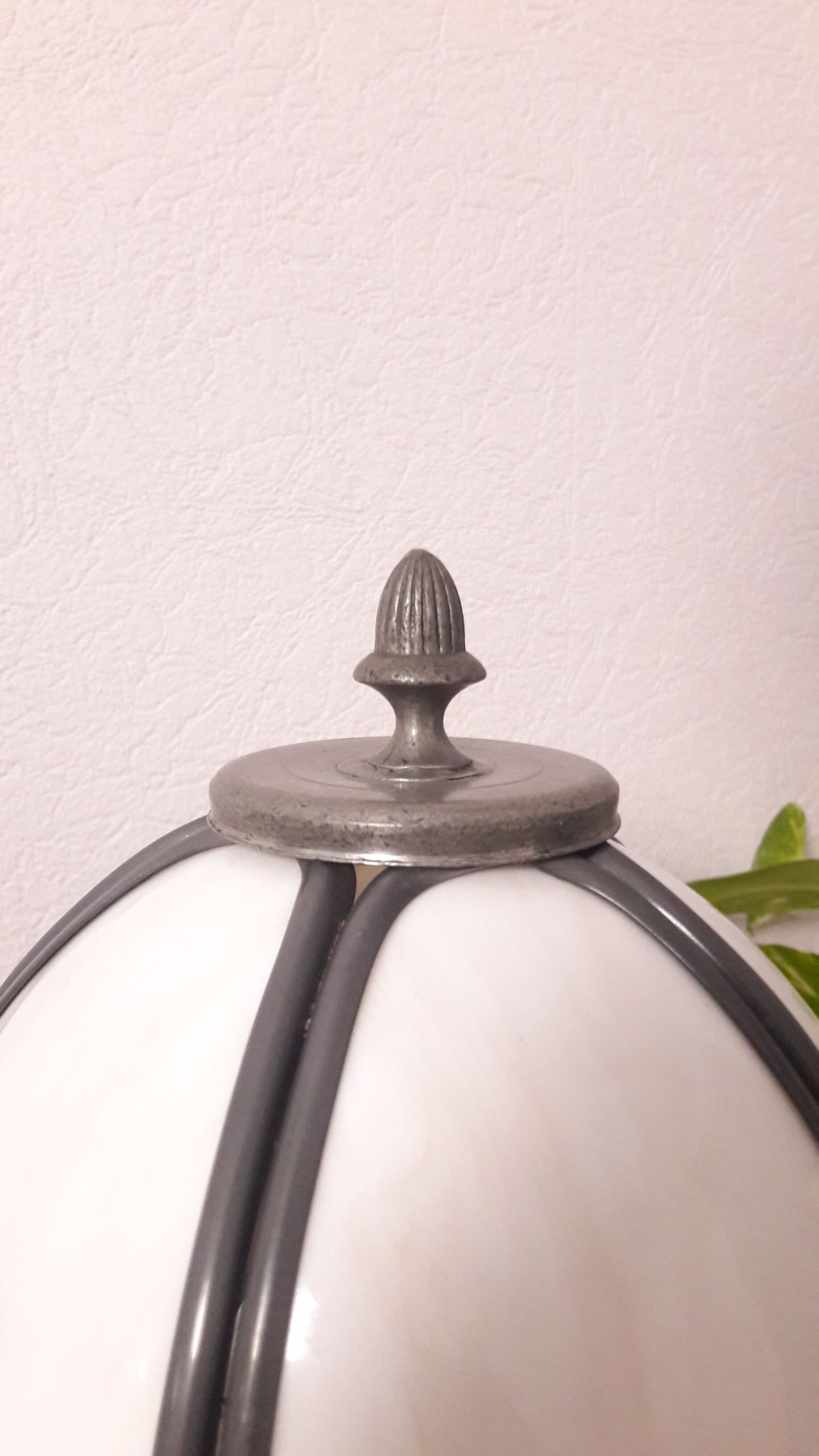 Tin lamp, stained glass, mushroom