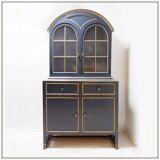 Double-bodied sideboard in grey lacquered wood - one pair available (B)