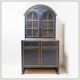 Double-bodied lacquered grey wooden sideboard - one pair available (B)
