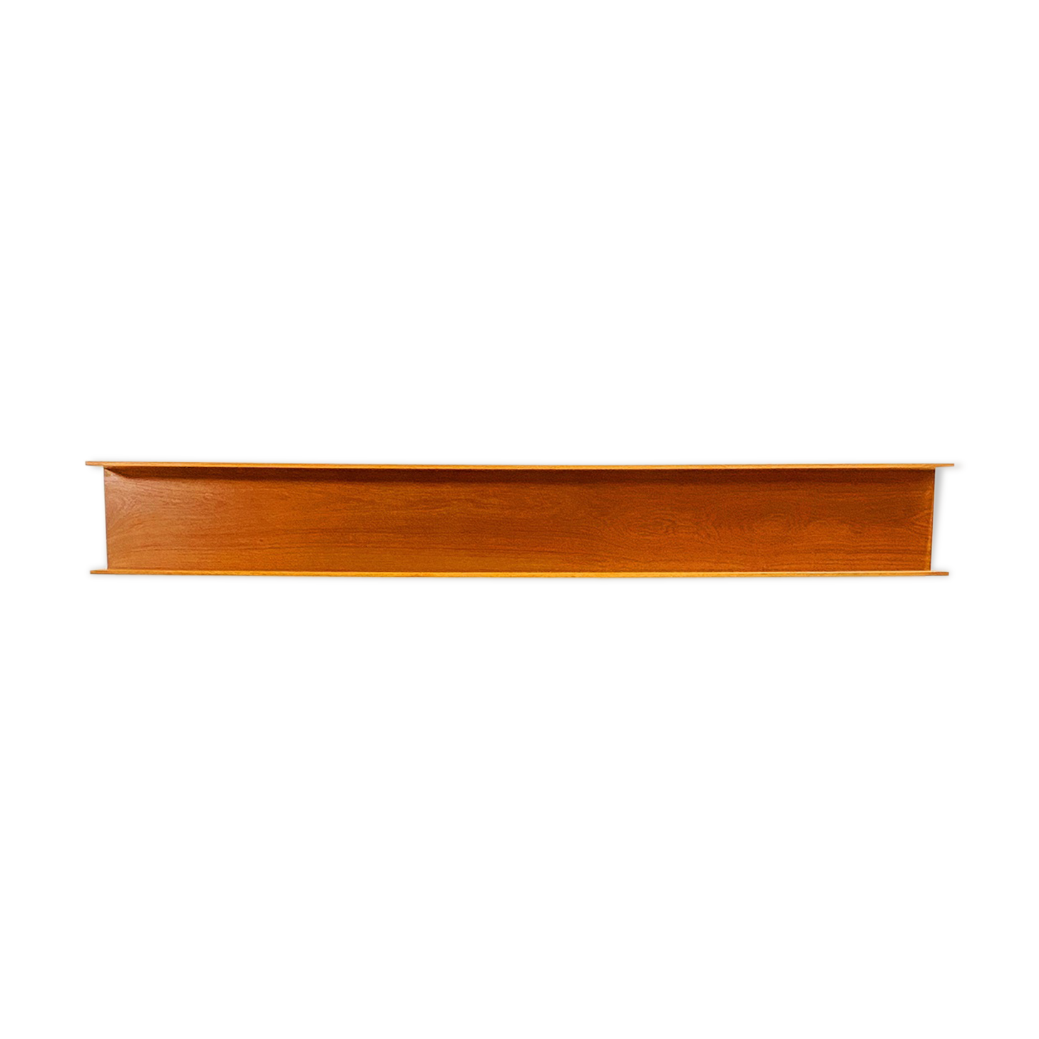 Mid-Century Modern Teak wall-mounted shelf by Walter Wirz for Wilhelm Renz, 200cm, 1960s