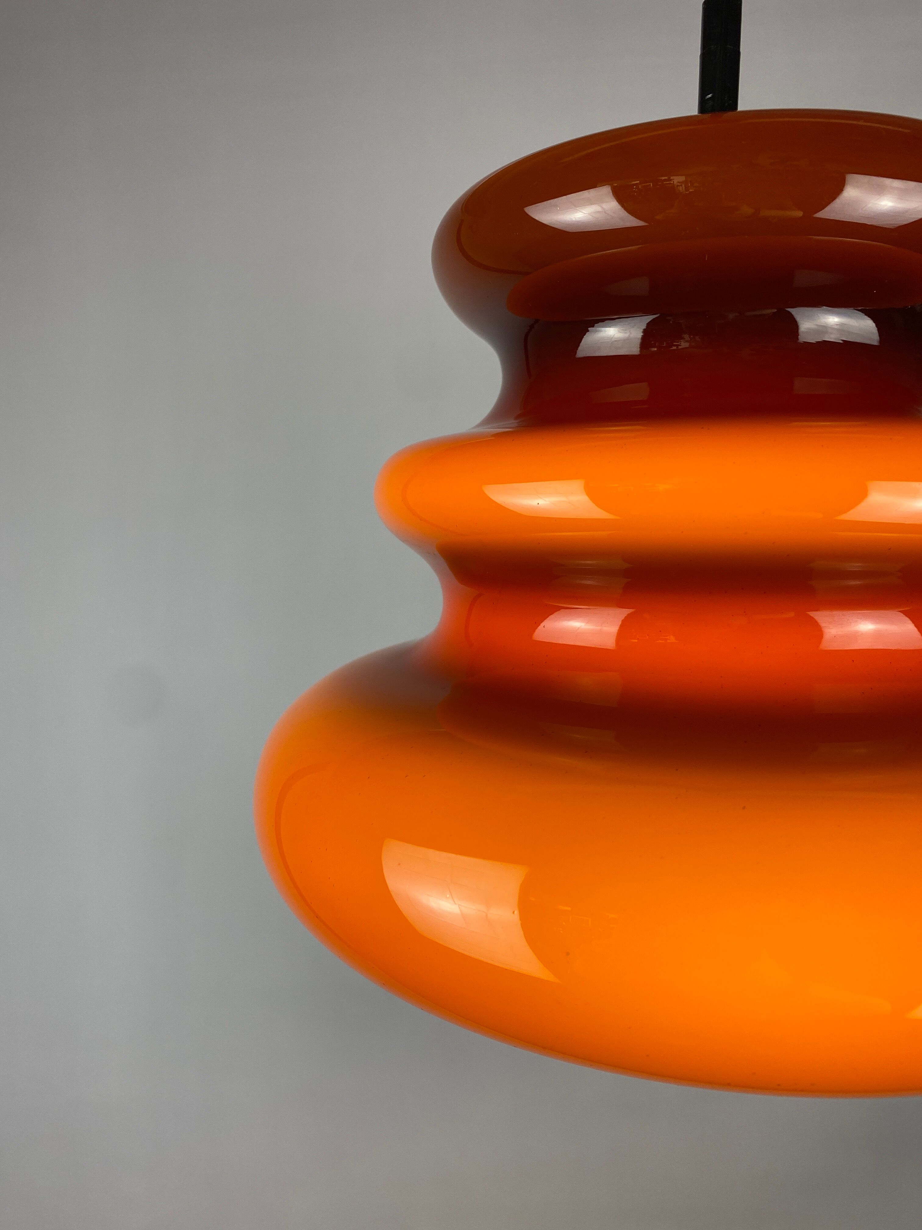 Brown glass pendant light 'AH 1' by Peill et Putzler