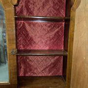 Venetian style Louis XV scriban secretary in marquetry walnut.