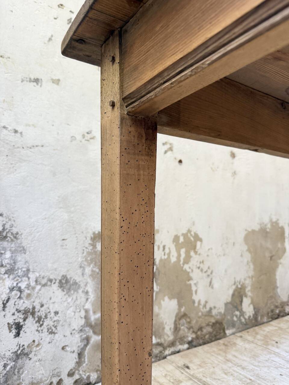 50s pine and oak farmhouse table 2.5m