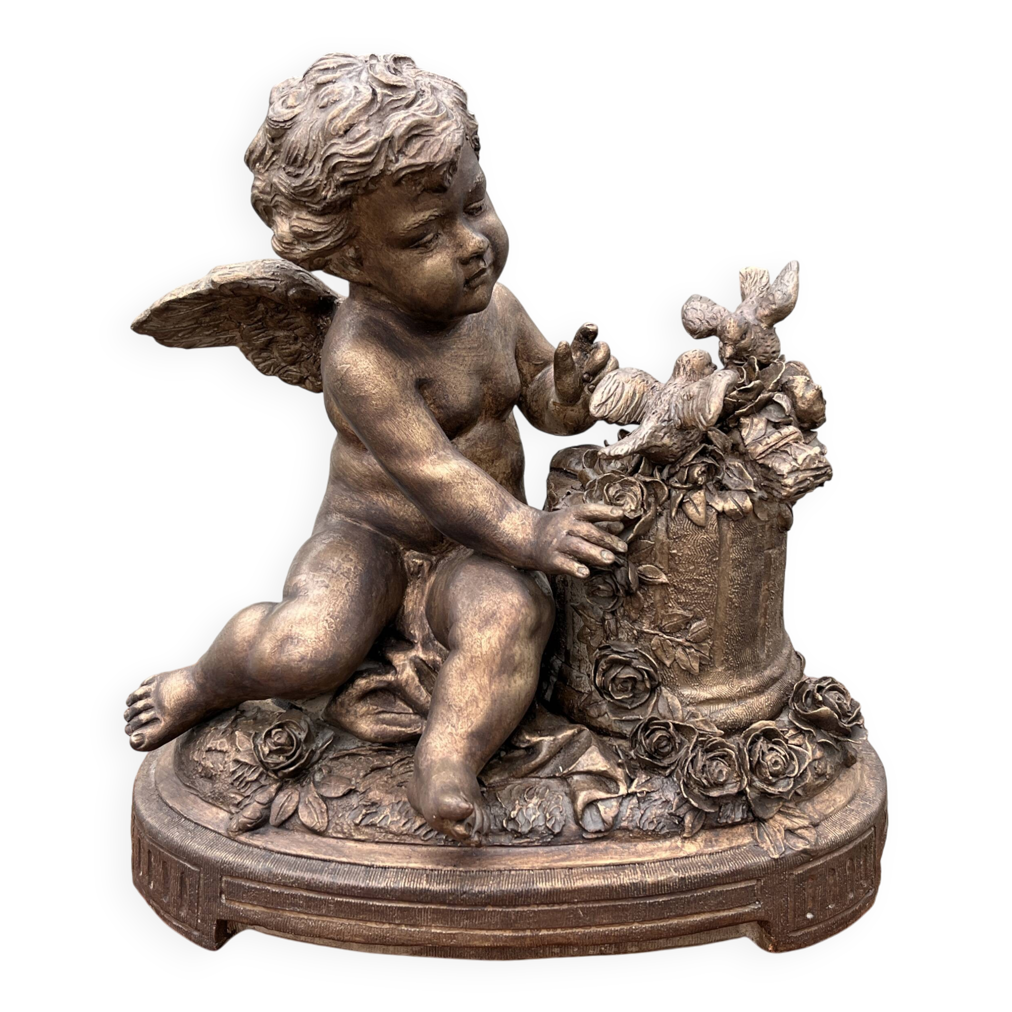 Meyer – Antique terracotta sculpture – Winged putto
