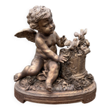 Meyer – Antique terracotta sculpture – Winged putto