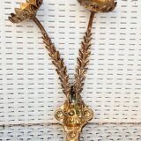 Applique bougeoir en bronze en forme de fleur s.xix