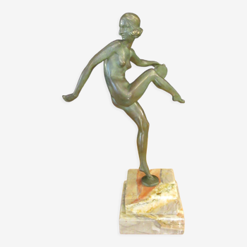Bronze patine verte de Pierre Laurel pour Marcel Guillemart 1930
