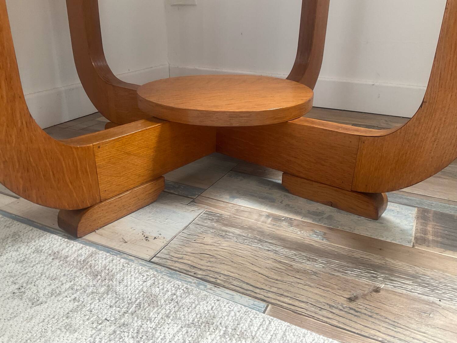 Art Deco oak coffee table from the 40s and 50s
