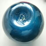 Small Art Deco pitcher, iridescent blue glass