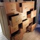Former furniture of notary in oak 12 drawers 1930
