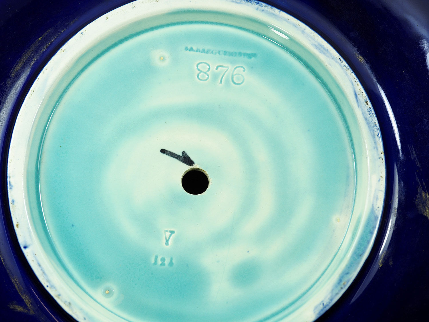 Antique Sarreguemines Majolica and bronze planter-19th century