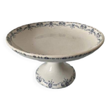 Old opaque porcelain compote bowl from Gien Terre de Fer, Etruscan Model