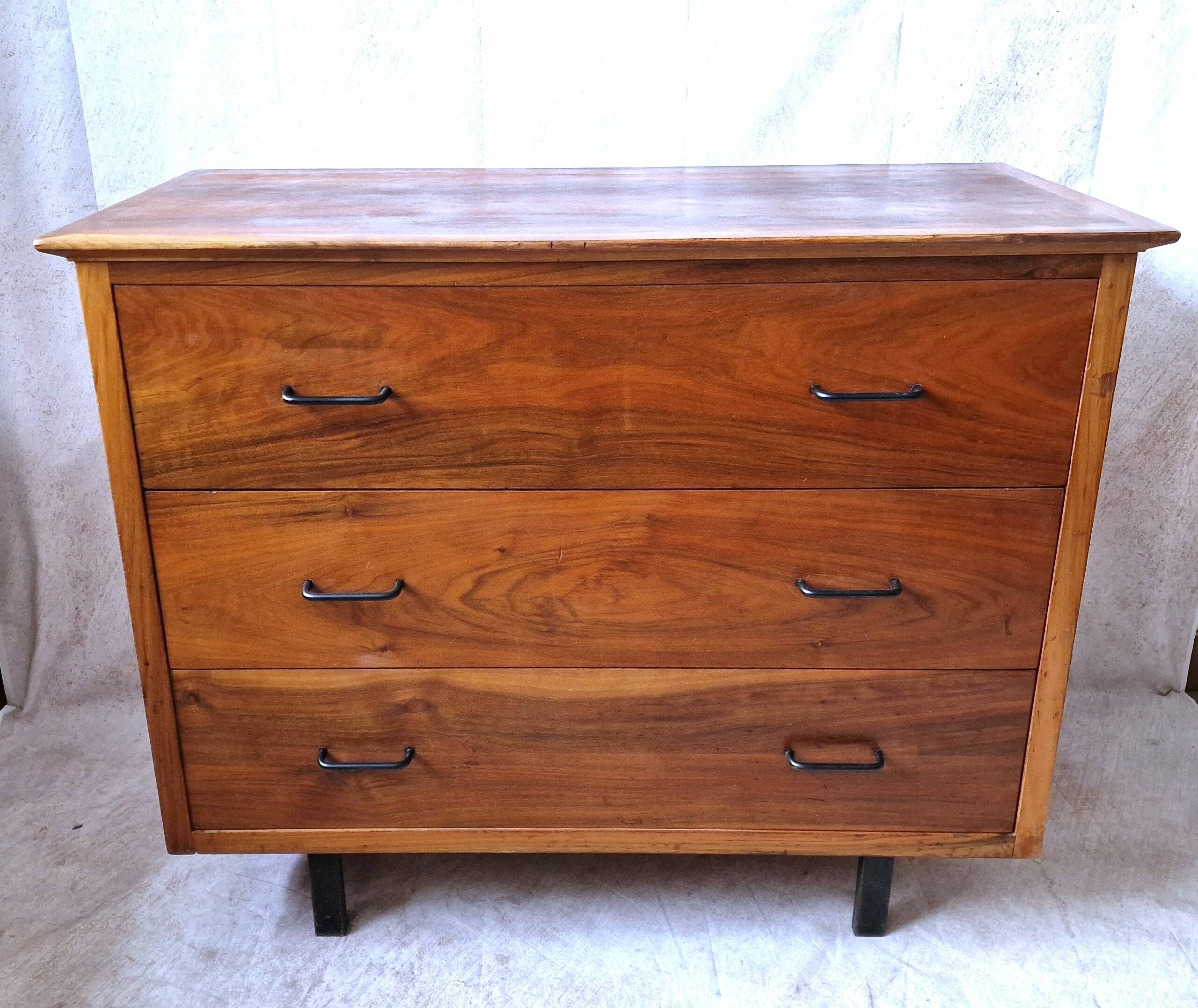 Vintage walnut chest of drawers