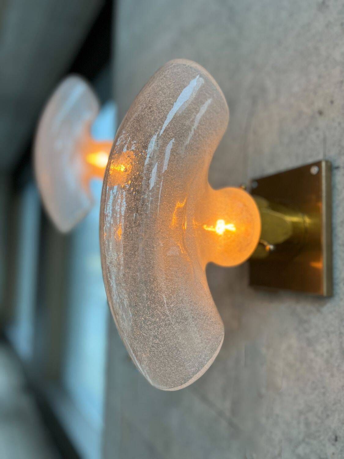 Rare Carlo Nason Murano glass wall sconces
