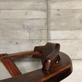 Set of 4 brutalist dutch oak chairs