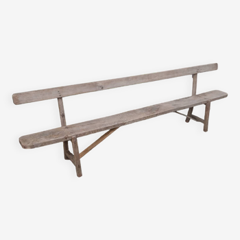 Banc de ferme en chêne 280 cm