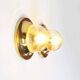 Pair of 1970’s petite brass & glass wall lights