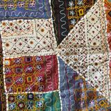 Oriental tablecloth with mirror and embroidery