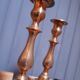 Pair of bronze candle holders old