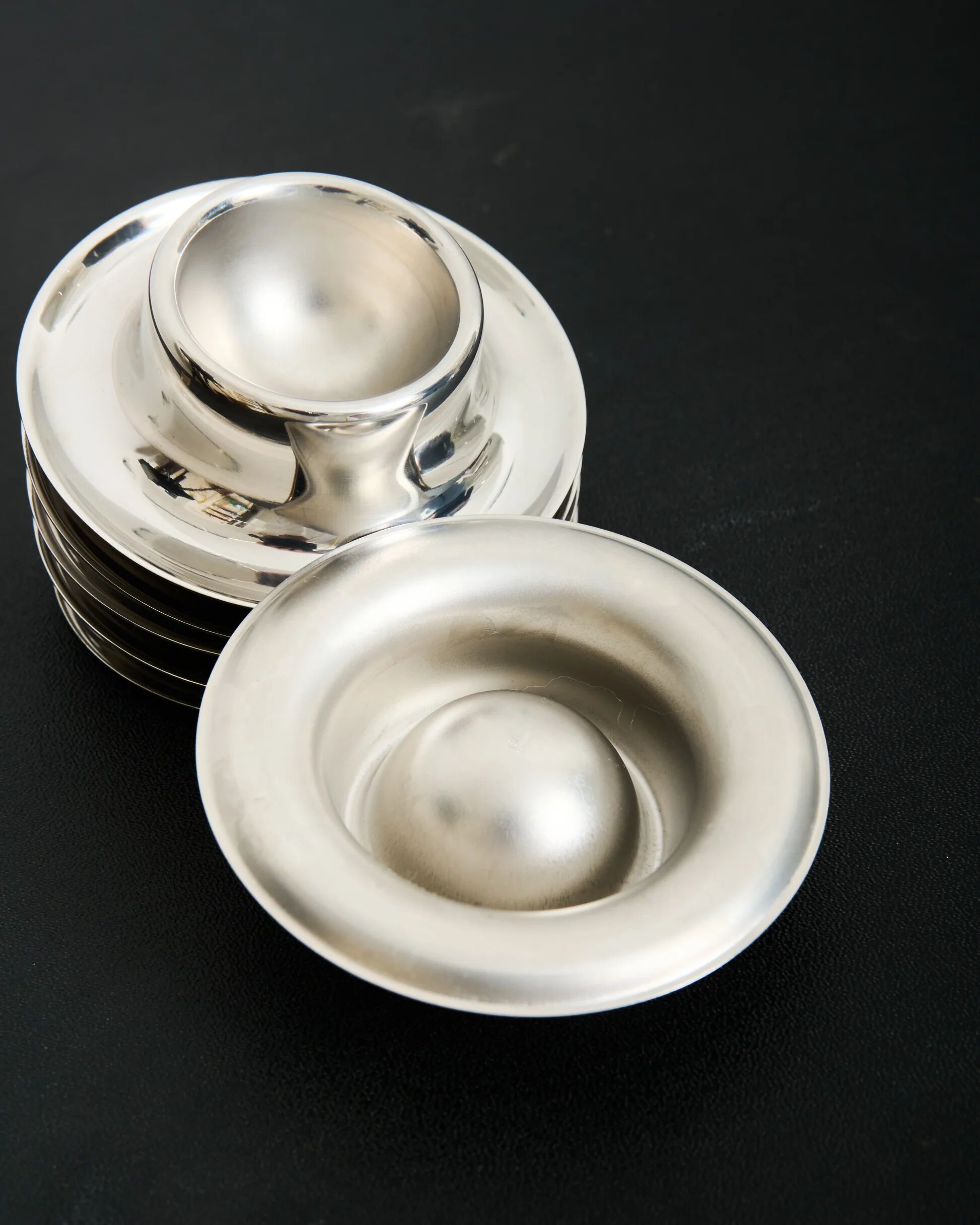 Chrome egg cup, 1970s