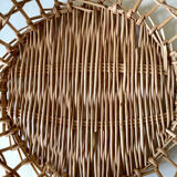 Wicker basket with handles