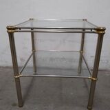 Table d'appoint vintage en verre