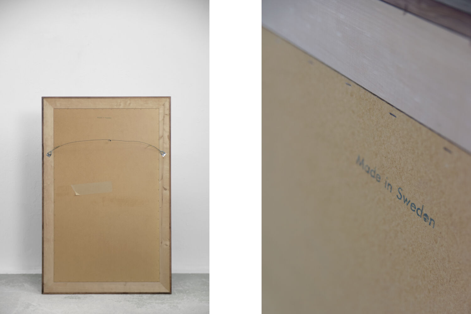 Coiffeuse scandinave moderne en palissandre avec miroir oblong, années 1970