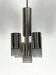 Sciolari geometric chrome and plexiglass 5 lights chandelier. Italy 1970s
