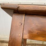 Solid oak dining farmhouse table with 2 drawers 1950 135x75x72cm