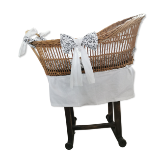 Wicker doll cradle