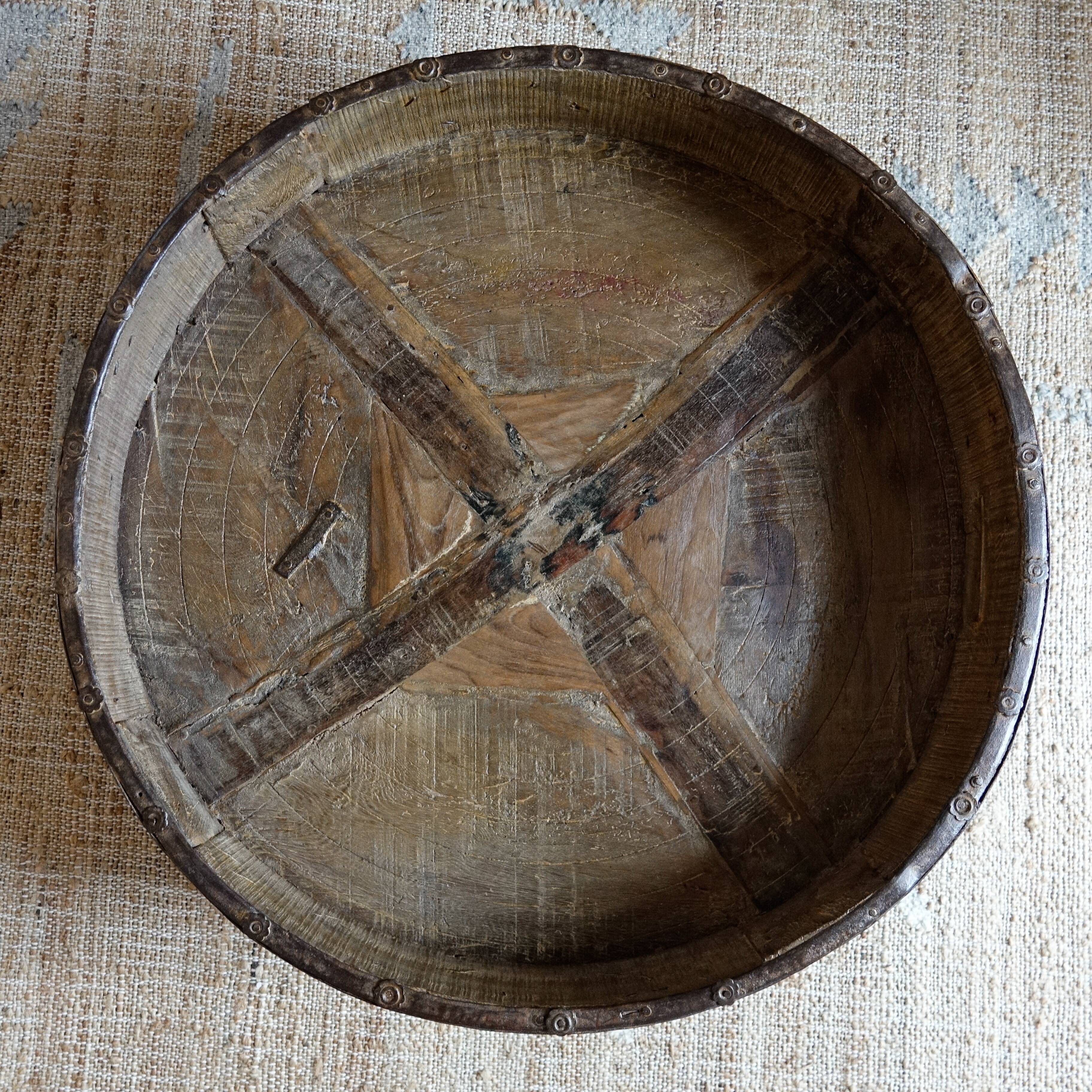 Ancient Indian coffee table Chakki