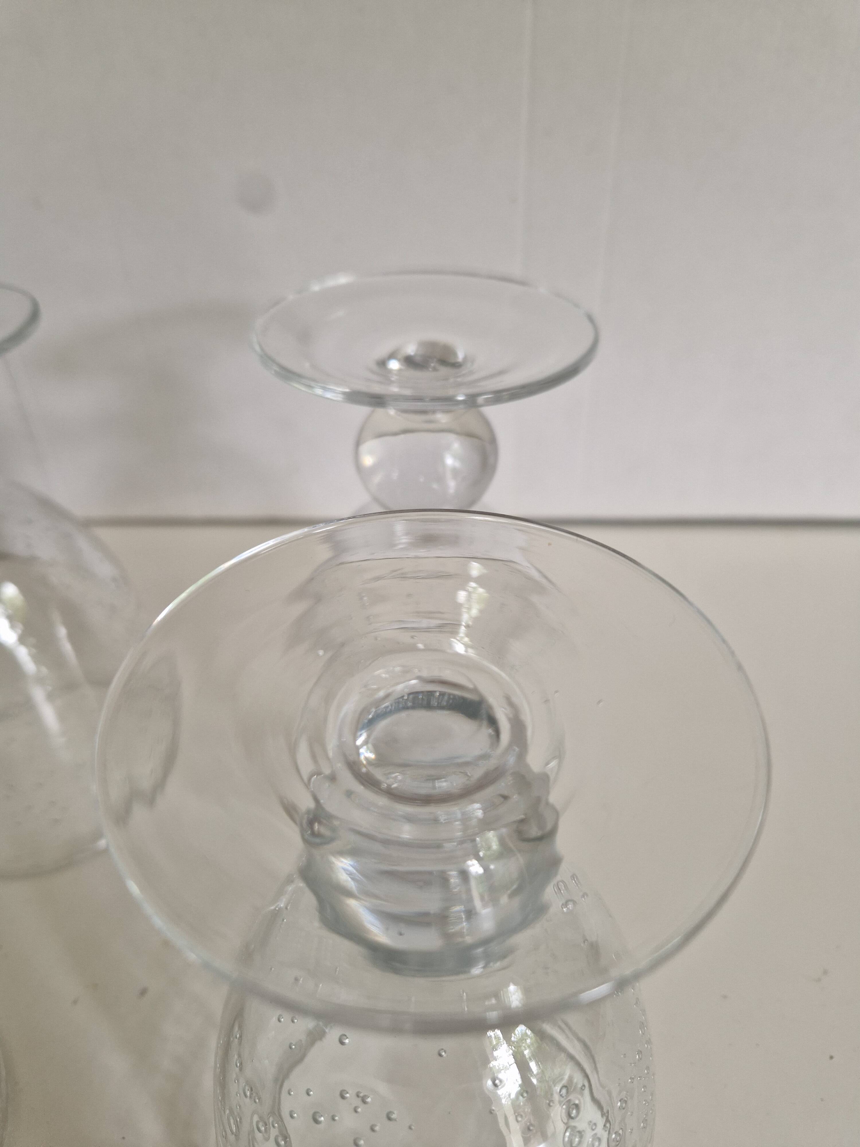 Lot 4 verres bullé style biot