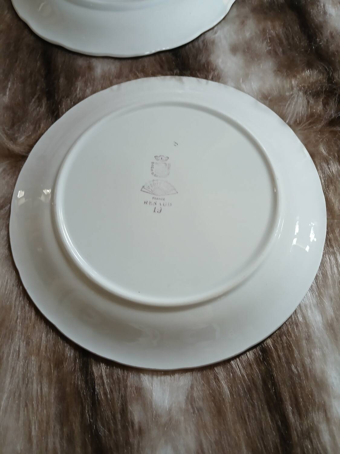 6 antique dessert plates from Digoin and Sarreguemines