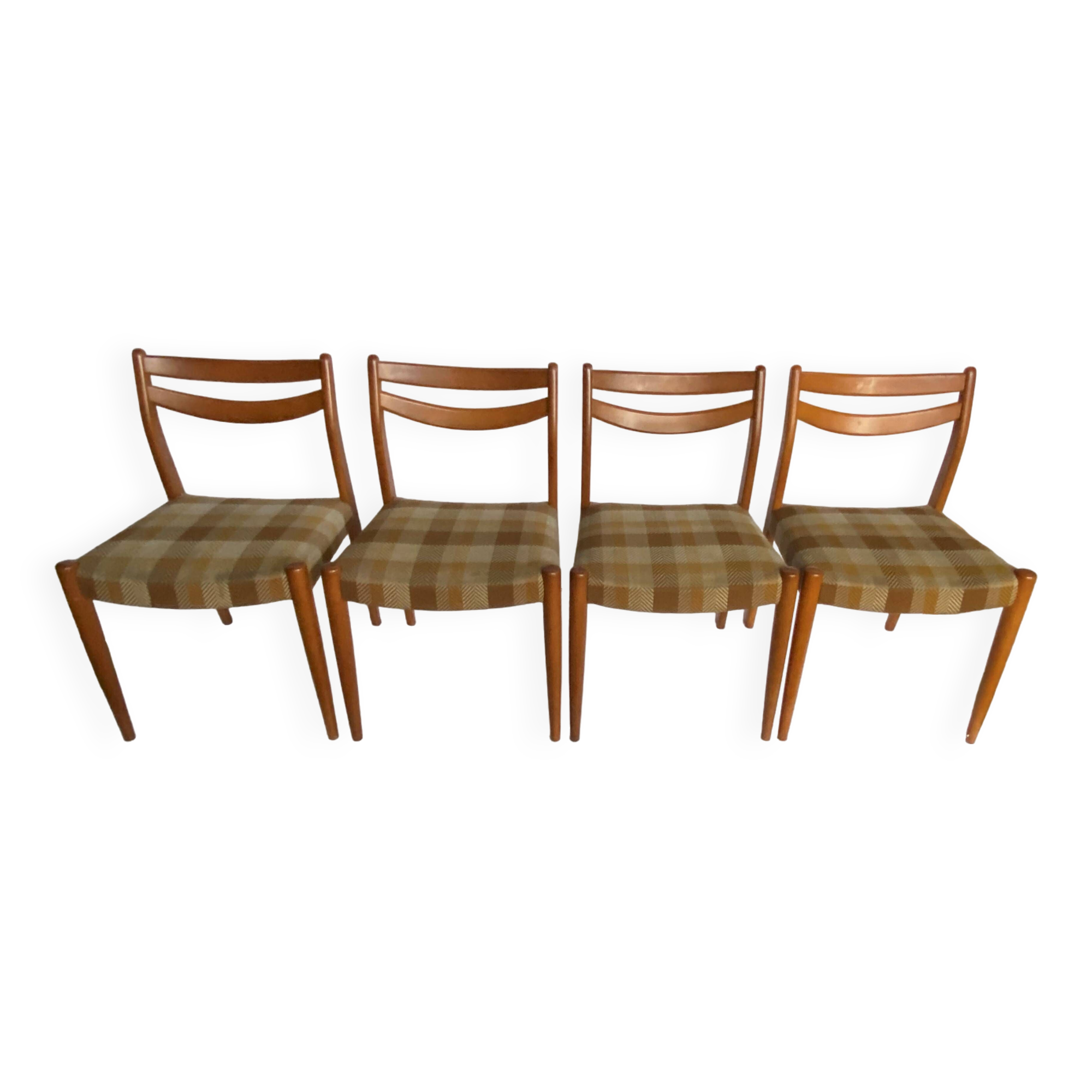 Series of 4 Scandinavian style chairs 1960