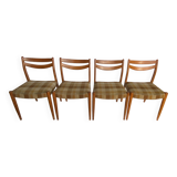 Series of 4 Scandinavian style chairs 1960