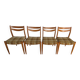 Series of 4 Scandinavian style chairs 1960