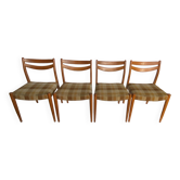 Series of 4 Scandinavian style chairs 1960