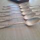 Box of 12 small old spoons in silver metal