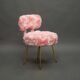 Pair of pink Pelfran moumoute chairs from the 60s and 70s