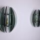 Pair of Veca wall lamps, two-tone murano glass, Italy, 1960