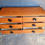 6-drawer chest of drawers in rosewood, 1960s-70s