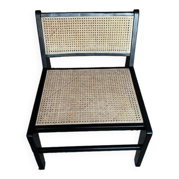 Fauteuil teck et cannage