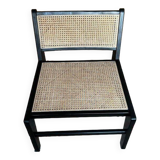 Teak and cane armchair
