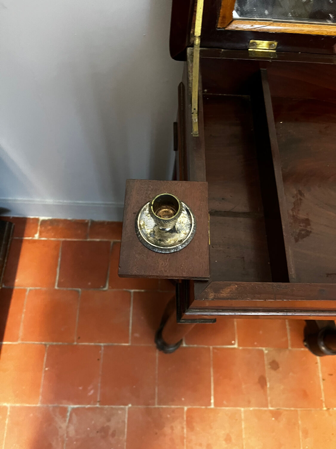 Empire period mahogany workbench