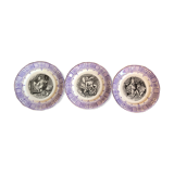 Lot of three plates Sarreguemines