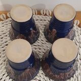 Vintage ceramic pitcher and 4 glasses set
