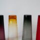 lot de 4 verres Long Drink colorés et texturés Design 1970