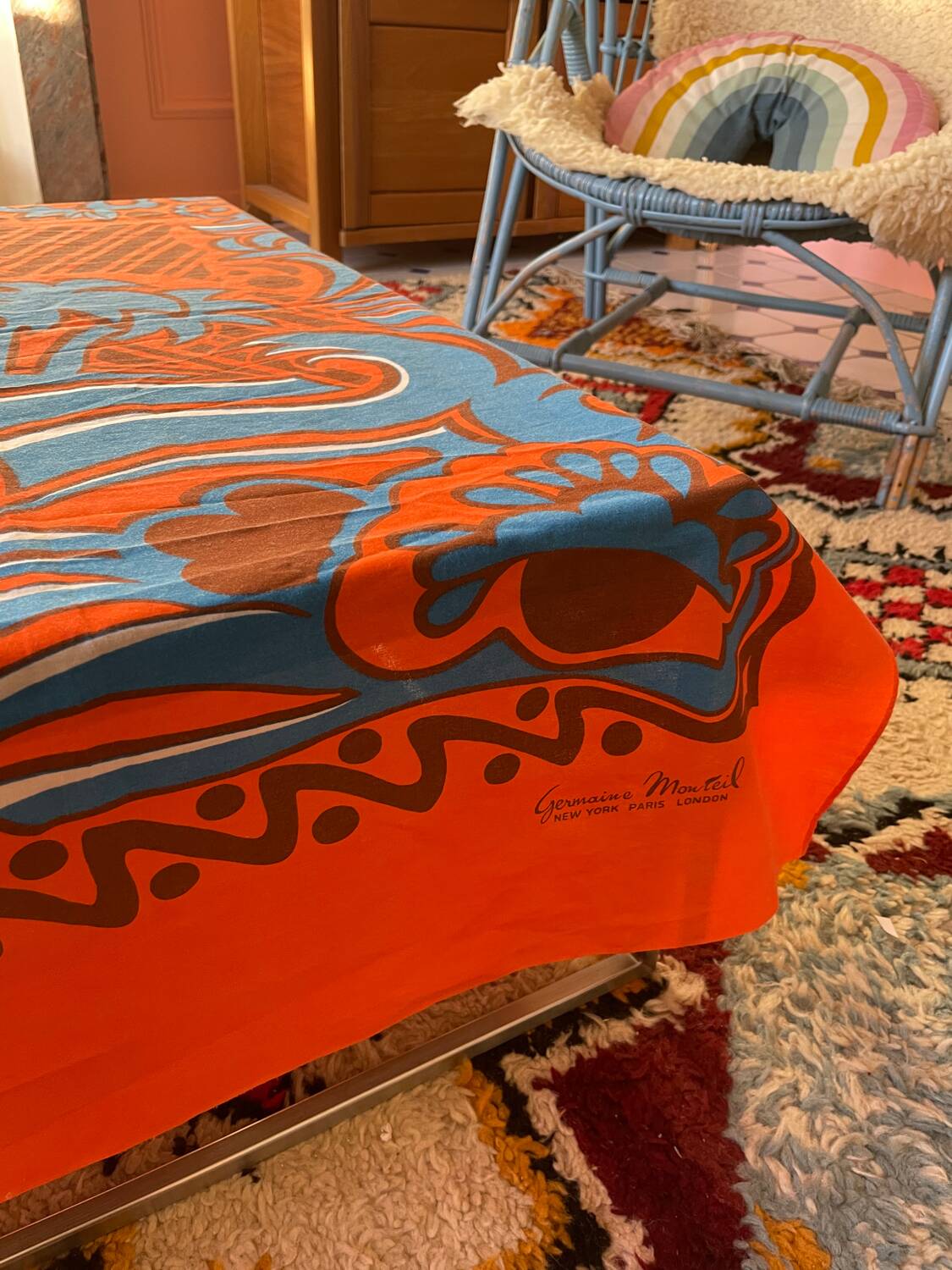 Seventies floral tablecloth